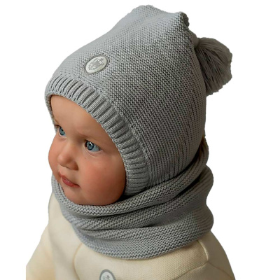 Комплект Шапка Гном утеплённая и снуд Наследникъ НВ-МТ-057-СС 1